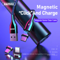 Remax Join Us RC-158 Two-color braided mobiles accessories fast magnetic charging type-c USB date cable